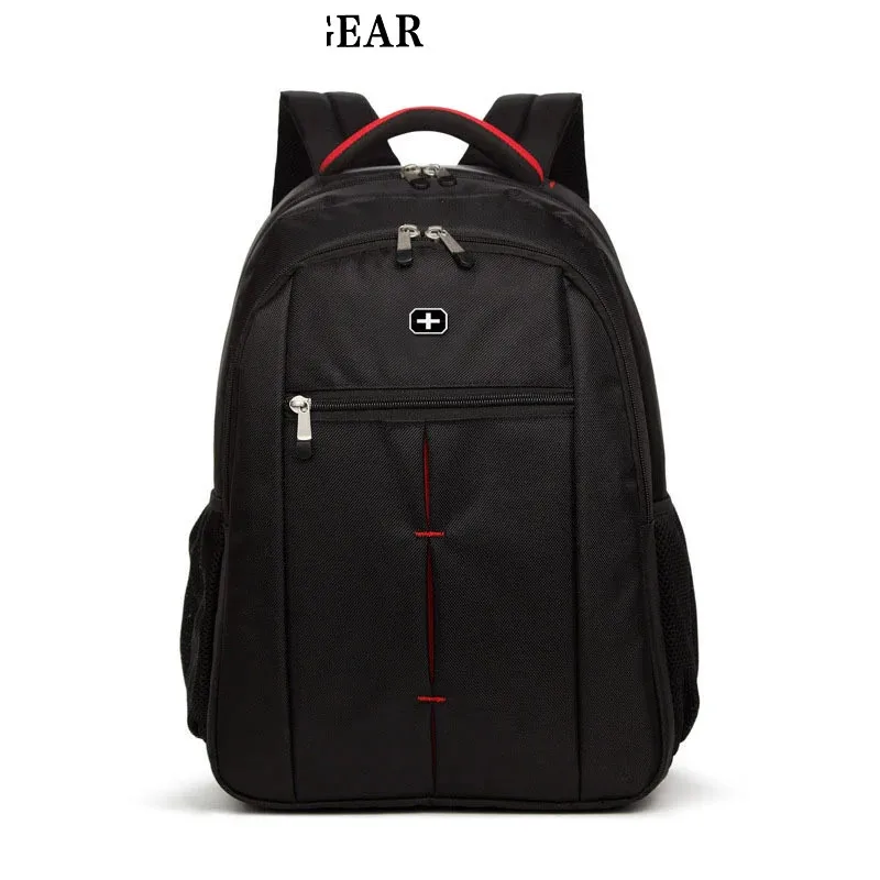 black bagpack men mochila swiss backpack Travel rugzak TOURIST GEAR 15.6 inch laptop business backpack men School Bags for boys