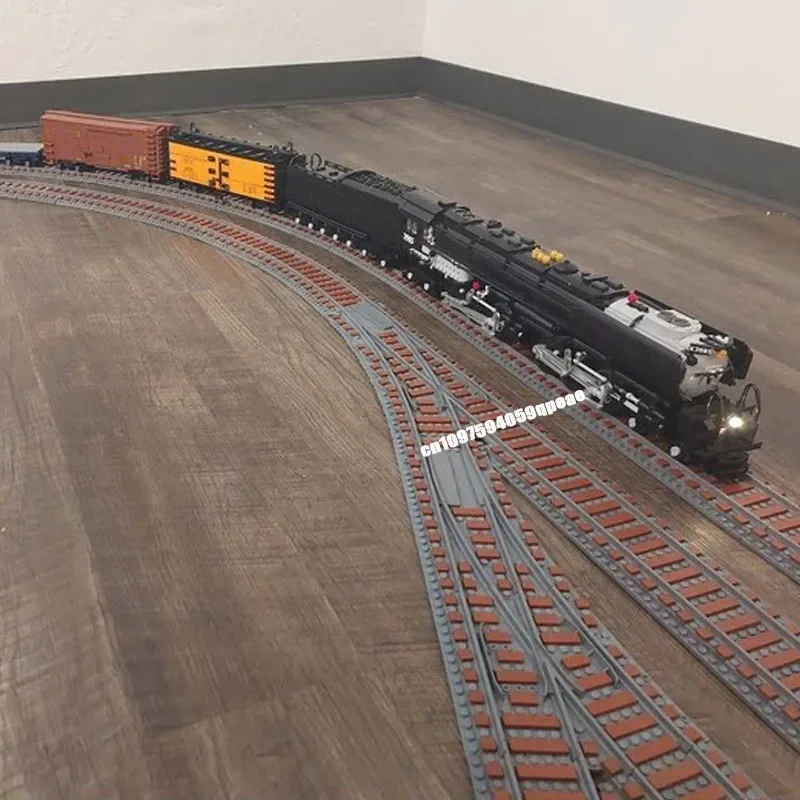 New City Technical Train Tracks Railway Moc Steam Locomotive Model Custom Puzzle Diy Creative Ideas Kids Toys Birthday Gift