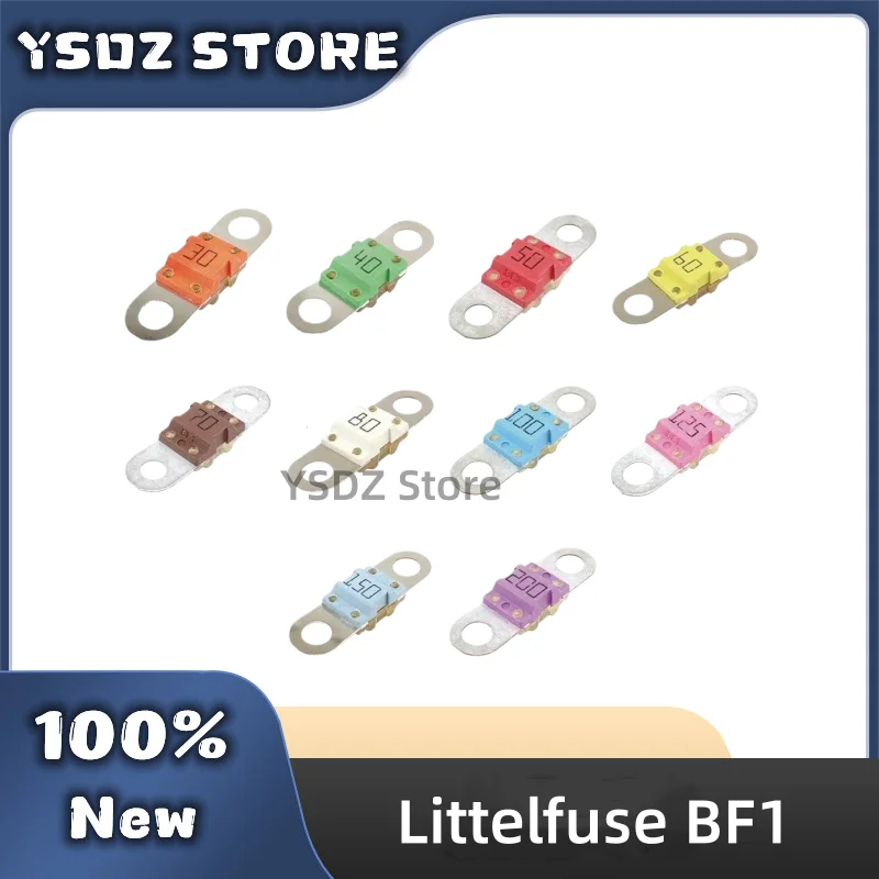 10~50PCS/LOT Littelfuse BF1 32V Bolt-down Fuse 30A 40A 50A 60A 80A 100A 125A 150A 200A Flat Type Fuse 153.5631. battery fuse