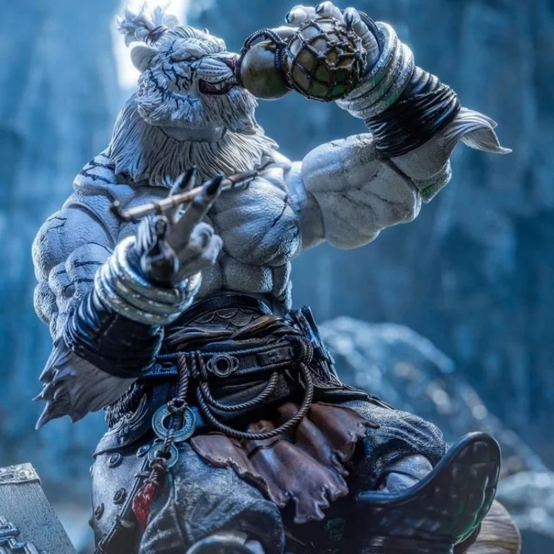 

Jiangmeng White Tiger 1/12 Planet Furui White Tiger Man Extra Color Version Figure Model Charm Collectible Gift Series Ornaments