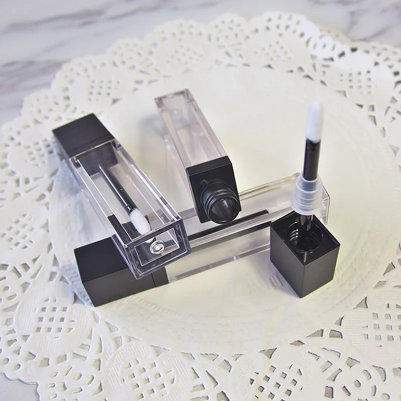 7ml square shape lip tube glosses booster salve conditioner moisture gel essence oil balm honey make up cosmetic  packing