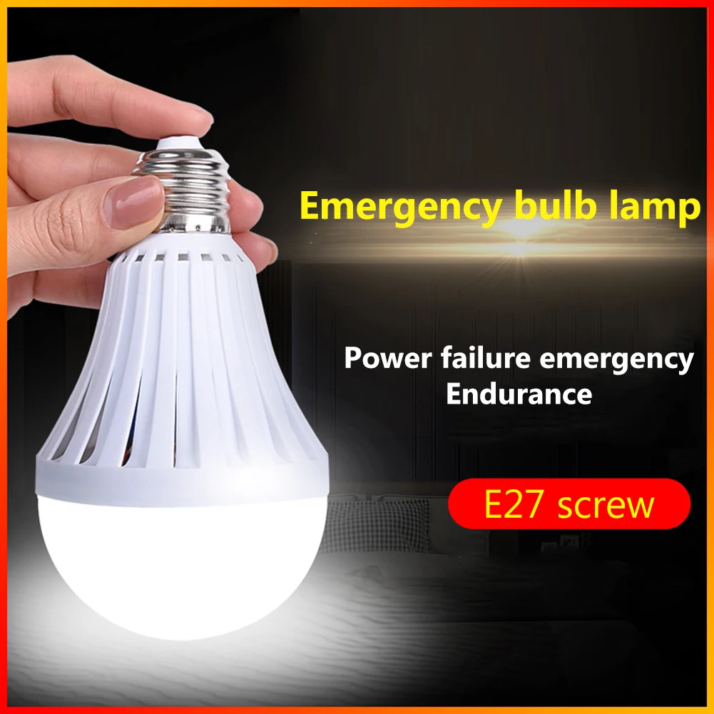 12W Emergency Bulb Light Rechargeable E27 Camping Lantern Bulb Energy Saving Environmentally Outdoor Accessories