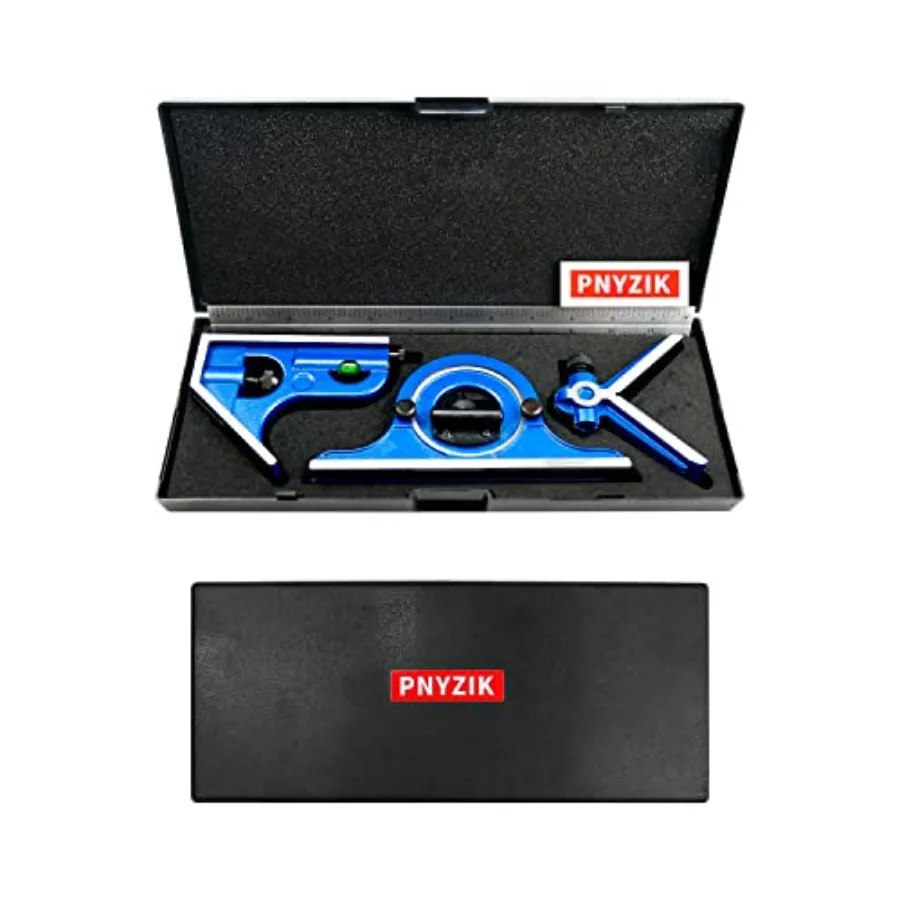 

4 шт., 12-дюймовый комбинированный квадратный набор линеек, транспортир, атласный 4-R выпускной, идеально подходит для деревообработки, металлообработки, шкафов, столярных изделий S