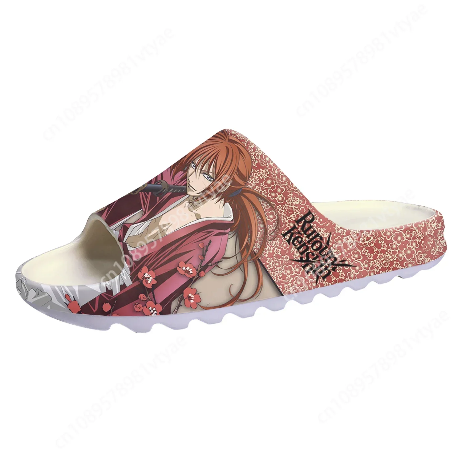 Rurouni Kenshin Himura Soft Sole Sllipers Mens Womens Teenager Home Clogs Anime Step In Water Shoes On Shit Customize Sandals