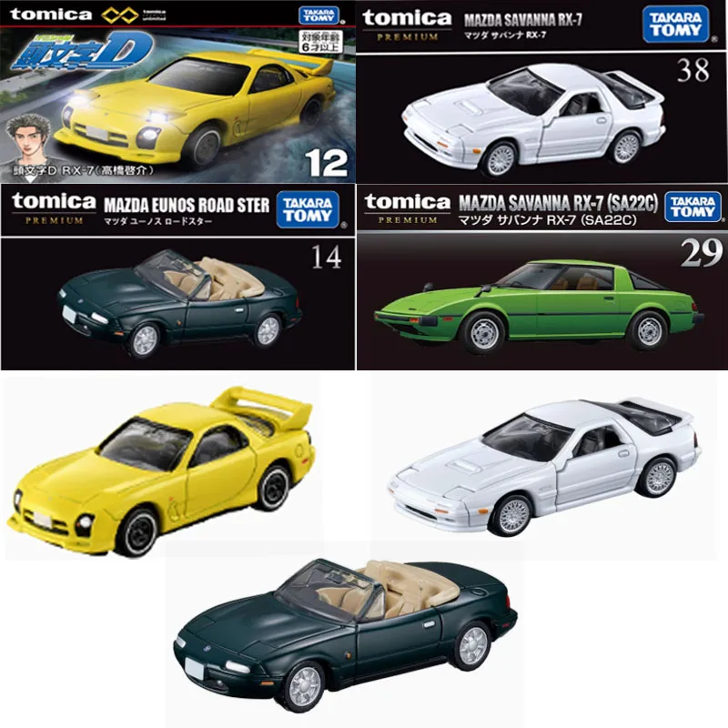 Original Takara Tomy coche Tomica Premium aleación modelo voiture juguetes para niños Mazda Cx60 Savanna Rx7 Eunos Roadster serie inicial D