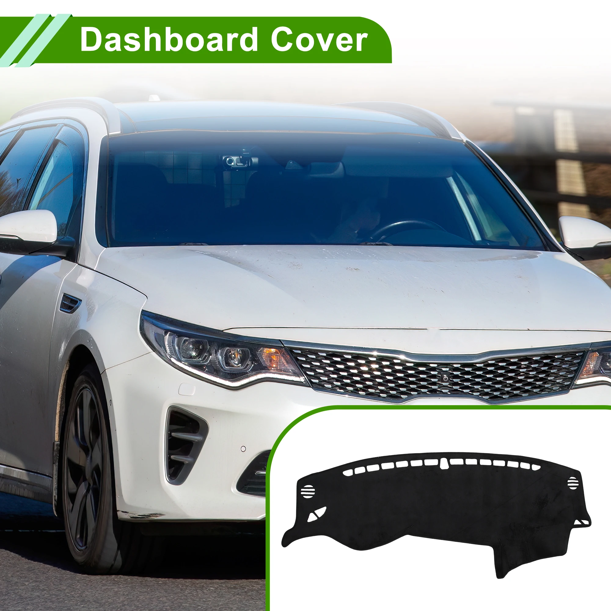 

UXCELL Dashboard Cover for KIA Optima 2010-2015 Black 1 Pc