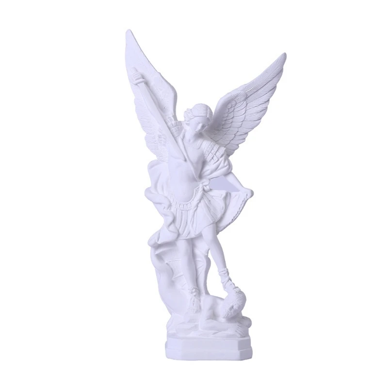 Archangel Statue Angel Figurine Resin Defeating Lucifer Figurine Sculpture Gift Drop Shipping