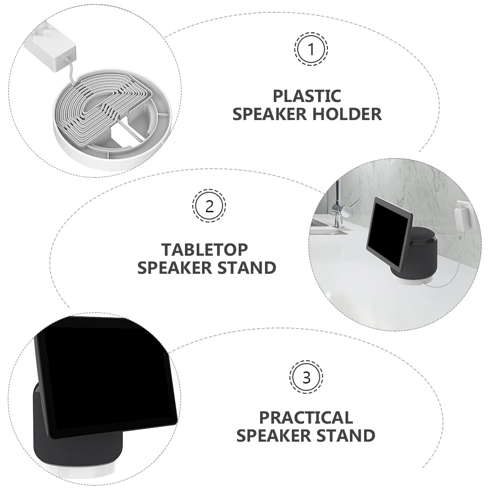 

Desktop Speaker For 10 Power Cord Storage Holder Stand Tabletop Desktop Speaker Stand Mount Accessory