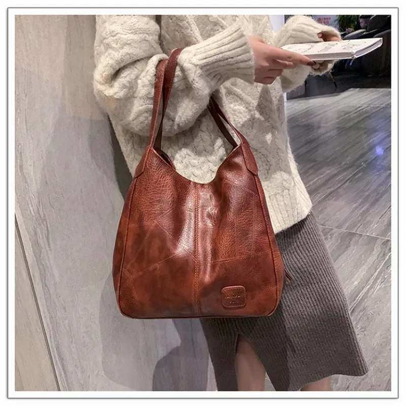 

Handbag Winter New PU Women's Shoulder Bag Dumpling Luxury Brand Shoulder Bag Casual Versatile Fashion Retro Female Shoulder Bag