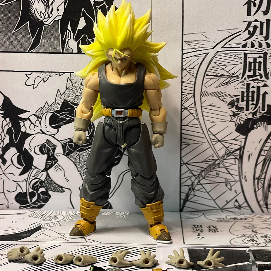 Dragon Ball Anime Action Figure Toy Model, SSS Studio, SHF Son Trunks, Ssj3, Super Saisuperb 3, En Stock, Nouveau