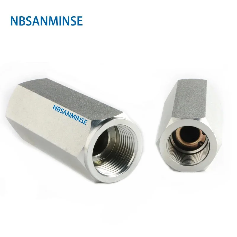 NBSANMINSE 1Pc VU Check Valve G1/4 3/8 1/2 3/4 1 Hydraulic Industry Carbon Steel One Way High Pressure Check Valve