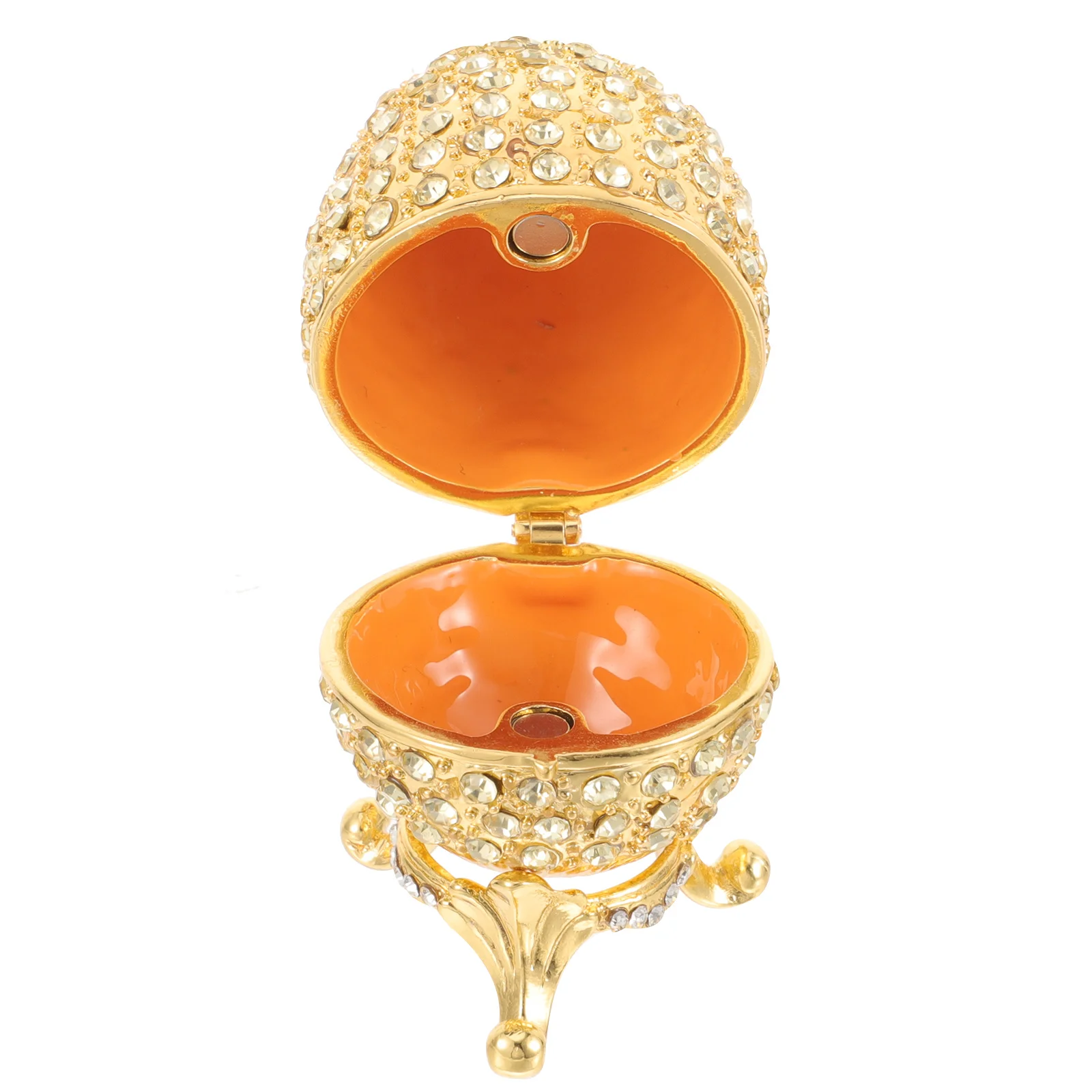 صندوق مجوهرات صغير حلية للنساء من حجر الكريستال المزين بحامل خاتم على الطراز العتيق هدية لعيد الميلاد وعيد الأم