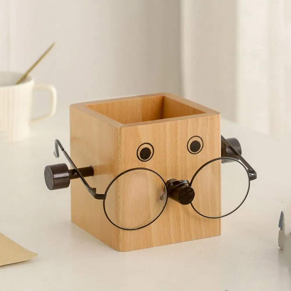 Eyeglass Frame Ganizer Makeup Brush Holder Large Capacity Household Robot Pen Holder Portable Storage Box