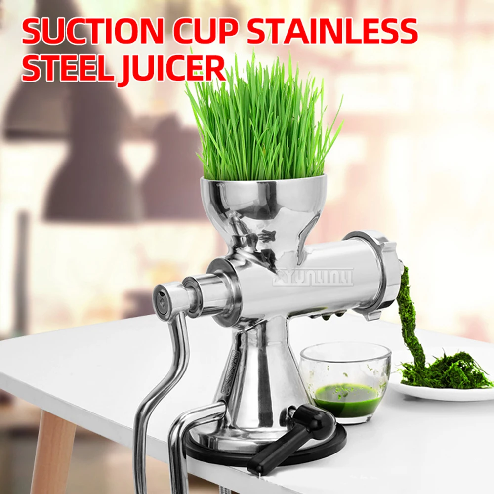 Manual Fresh Juicer Stainless Steel  Wheatgrass Squeezer Fruit Press Extractor Kitchen Extractor Zumo