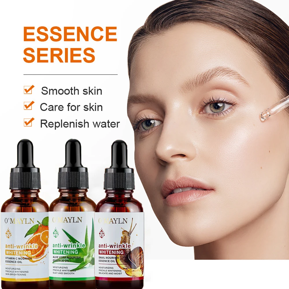 

Carrot Face Serum Aloe Moisturizing Oil Control Vitamin C Brighten Snail Anti-aging Shrink Pores Face Essence Oil Skin Care 30ml