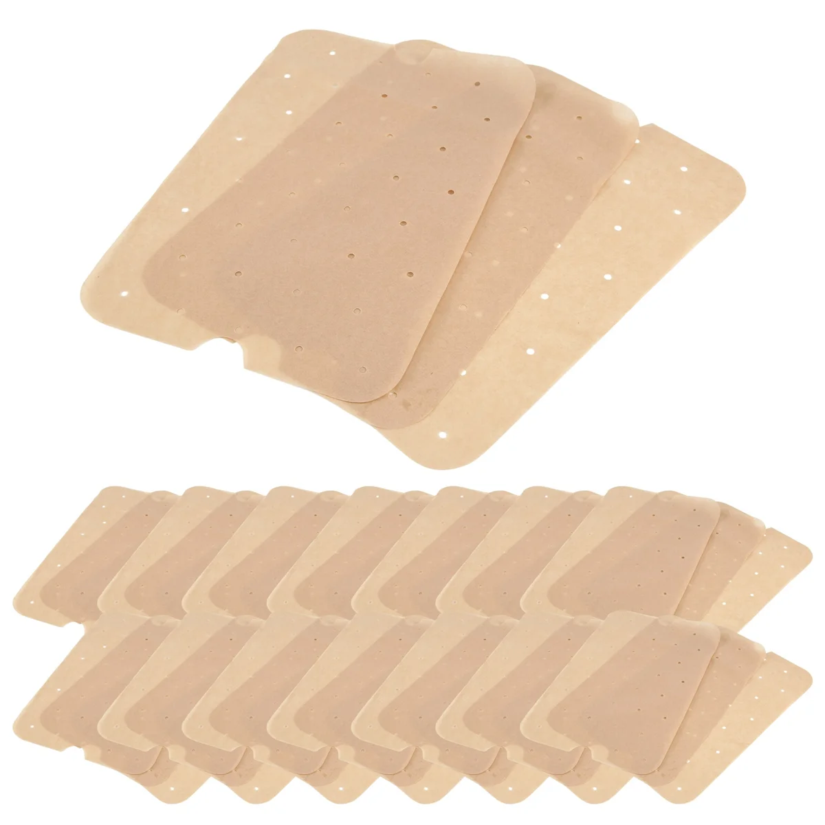 BISM1 100 Stück Luftfritteusen-Papier, Luftloch, Luftfritteusen-Pergamentpapier-Einlagen für Ninja Foodi Smart FG551 Luftfritteusen-Zubehör