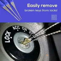 Multi-Functional Locksmith Tool Kit: Lock Picks, Padlock Repair, Broken Key Removal & Door/Combination Lock Opener Set