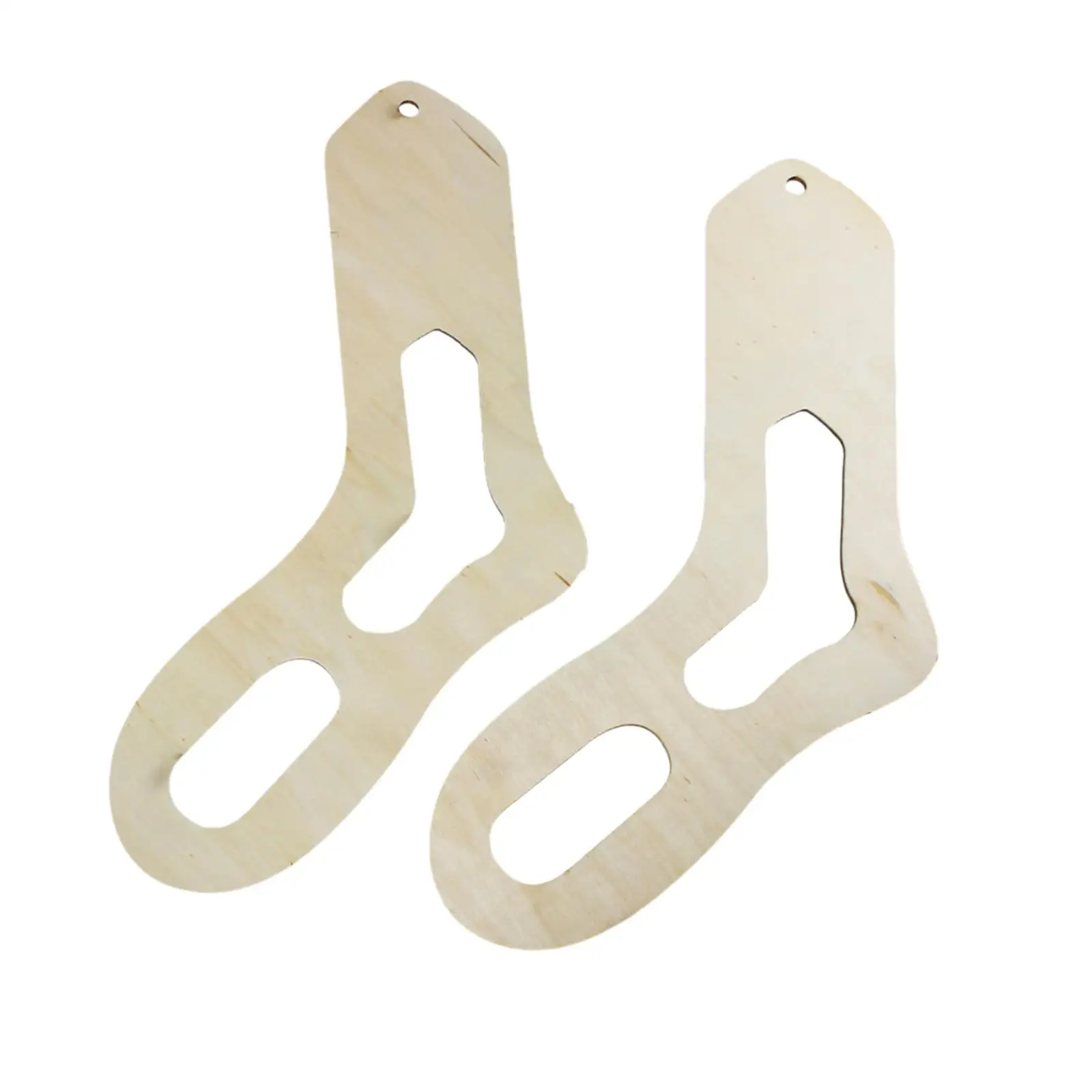 1 Pair Wooden Sock Blocker Stocking Display Handmade Hand Knitting Mold Tool