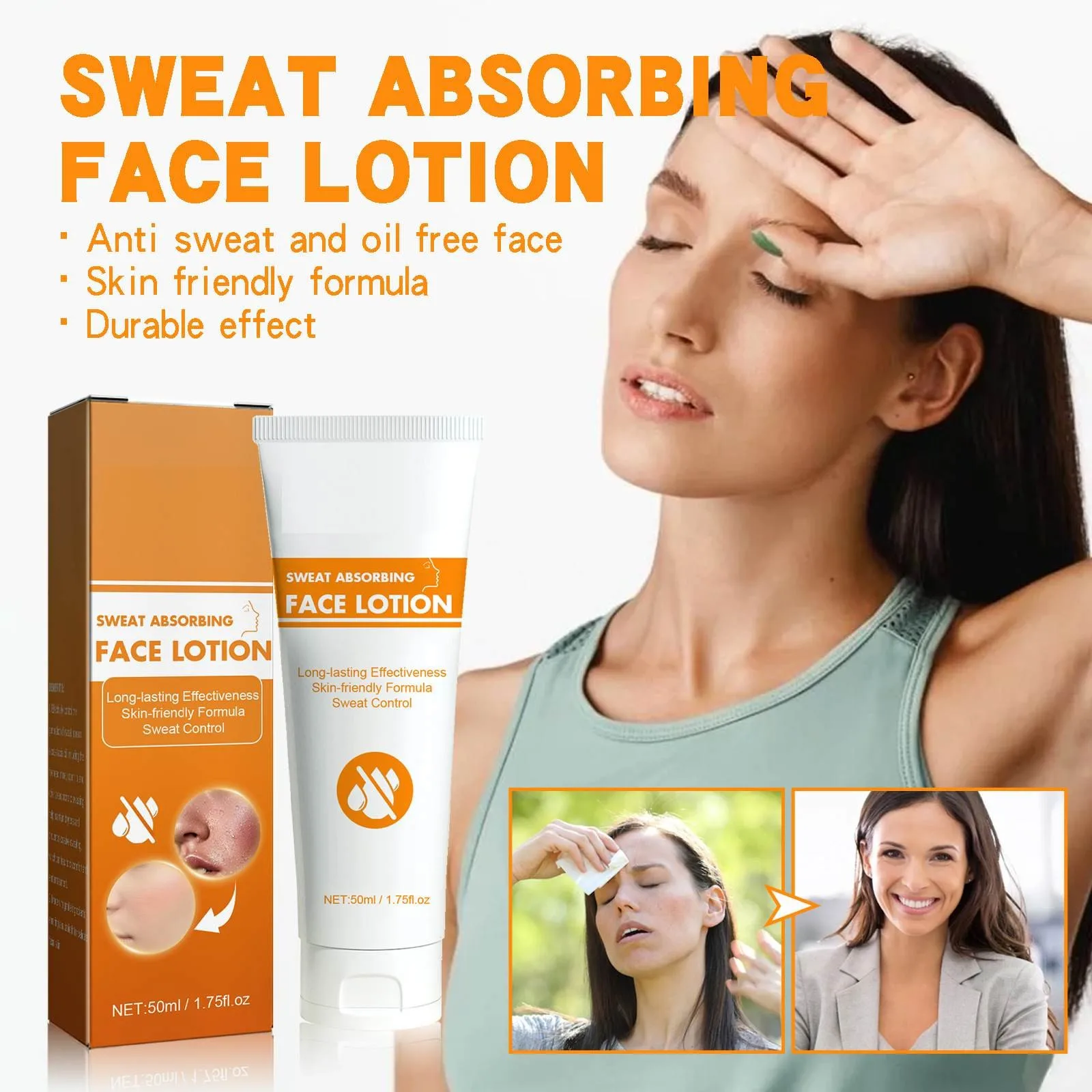 

Face Lotion Face Antiperspirant And Sweat Inhibitor Face Antiperspirant Refreshing Longlasting Oil Control Niacinamide 50ml
