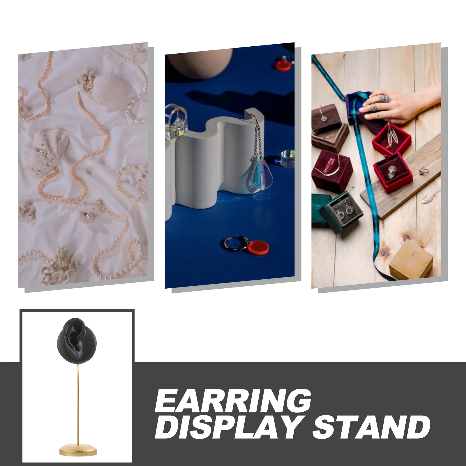 

Подставка для сережек в форме ушей. Изысканный дизайн с двойным отверстием. Стабильная основа. Органайзер для ювелирных изделий. Стойка для магазина. Домашняя торговля.