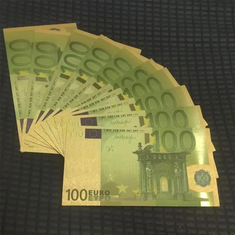 5~100pcs 100 Euro Fake Euro Bill Fake Money European Banknote 100 Euro Gold Banknotes Gifts Collection