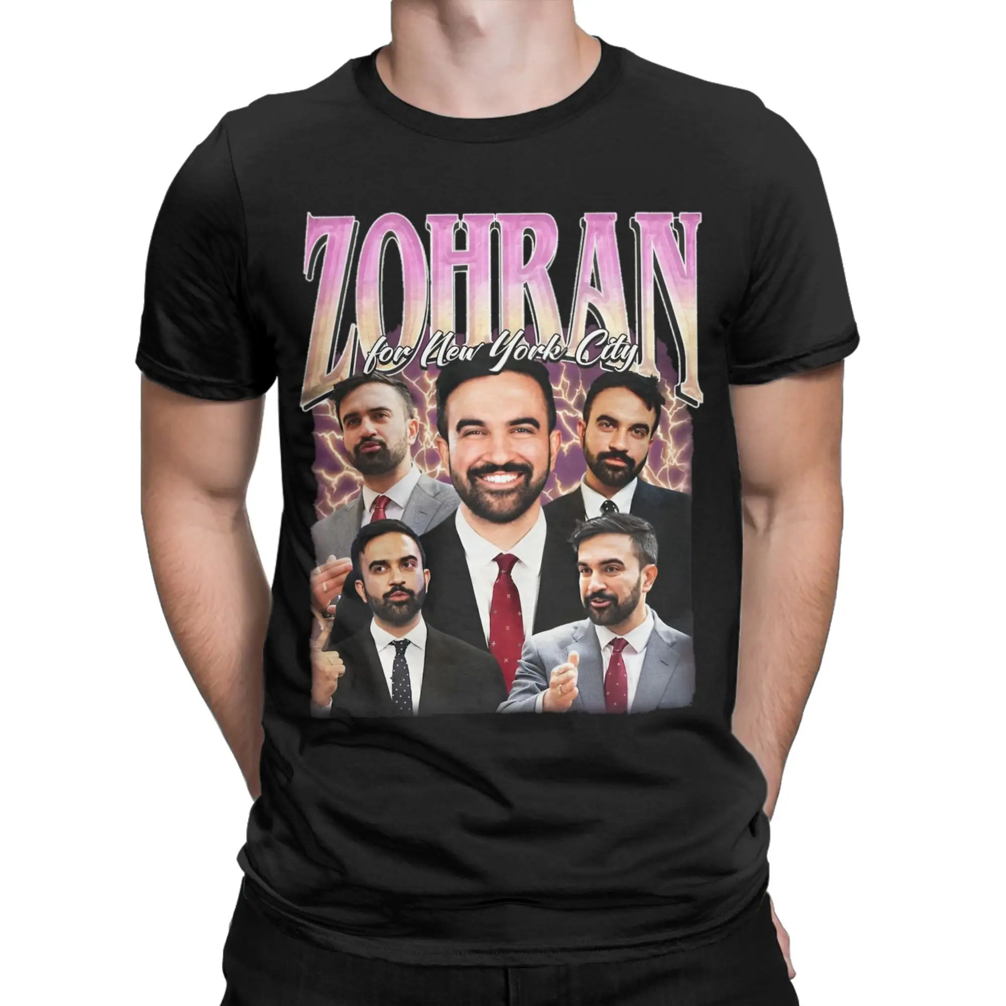 Men Women Zohran Mamdani New York City T Shirts  Cotton Tops Novelty Short Sleeve Round Neck Tees Original T-Shirts