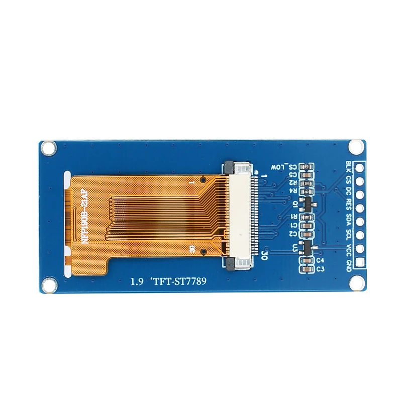 1.9 Polegada ips ângulo completo tft tela lcd módulo de exibição colorida spi porta serial de alta definição 170x320 st7789