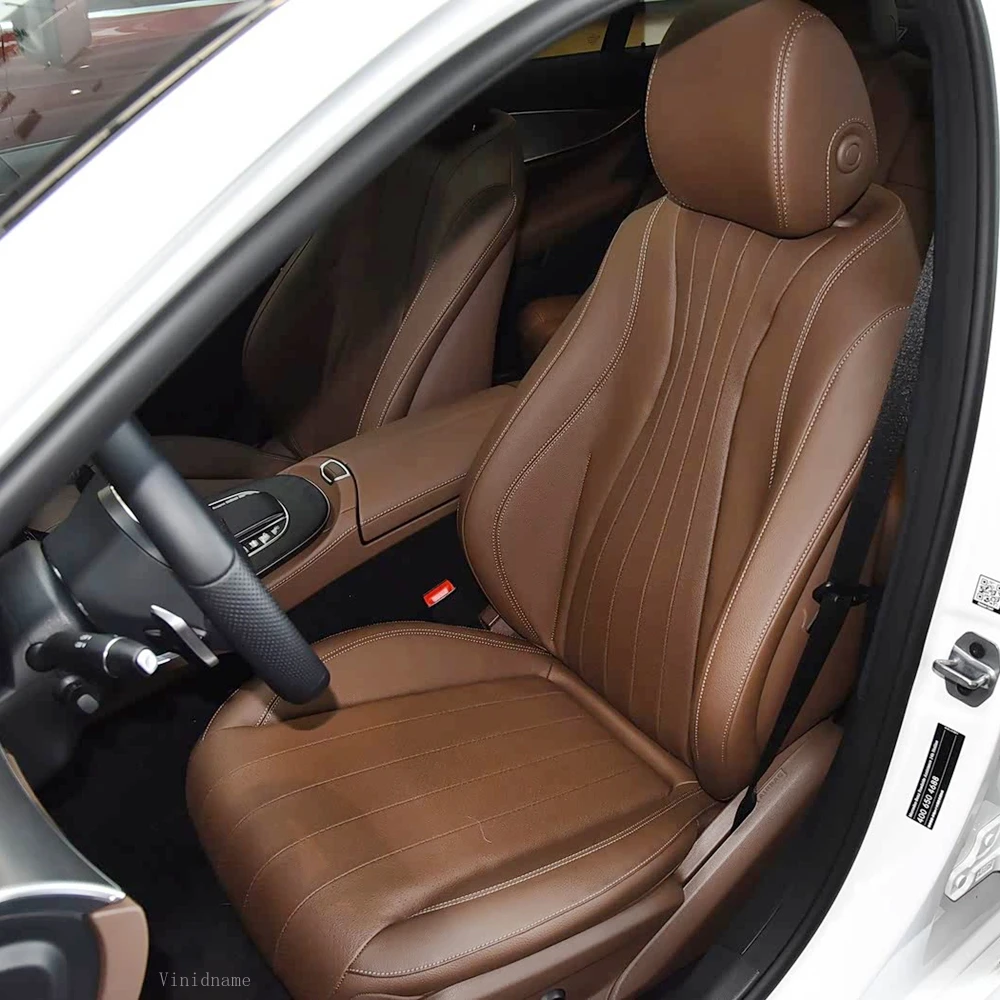For Mercedes Benz E Class W213 2019 2020 2021 2022 2023 Vegan Nappa Leather Custom Car Seat Covers Full Set Interior Accessories