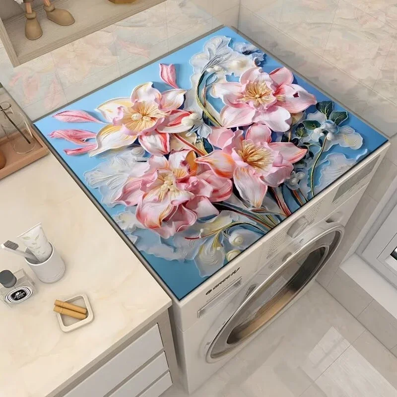 American-Style Light Luxury Washing Machine Cover Pads, Refrigerator Dust Covers, Household Sun Protection Bedside Table Pads