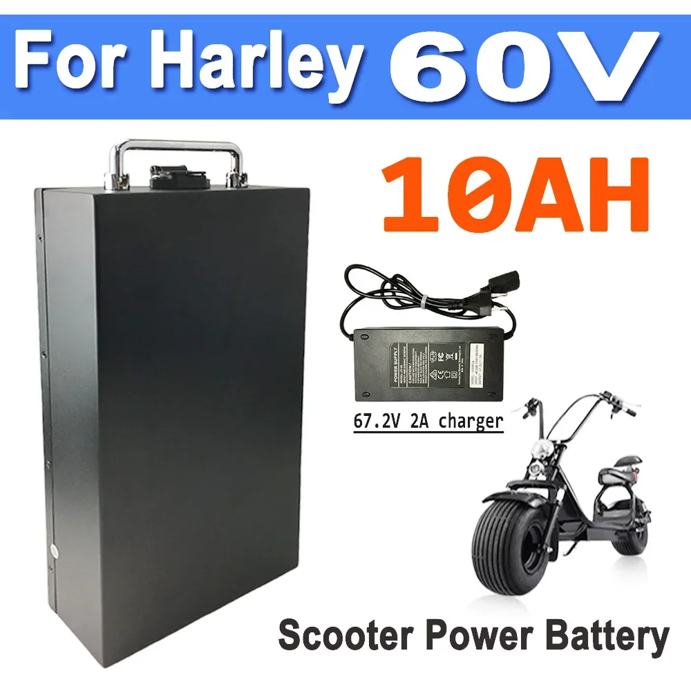 

60V Batteria al litio elettrica impermeabile 18650 batteria 60V 10ah per Citycoco pieghevole a due ruote+charger