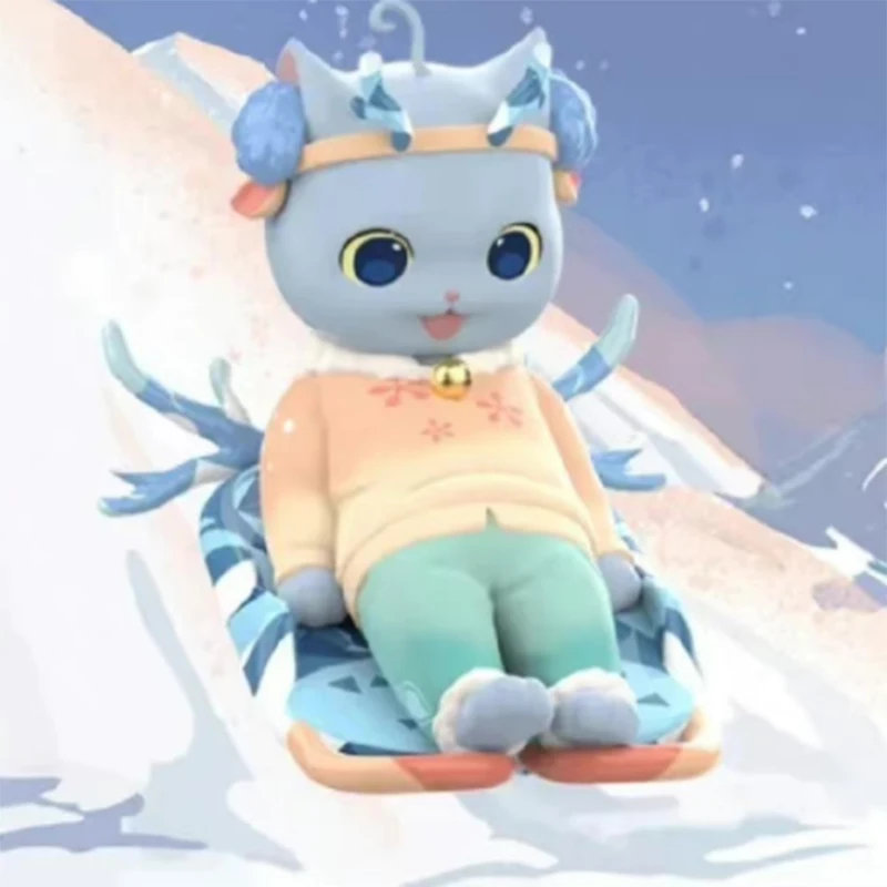 Dream Xinghe Guanfu Cat Ice and Snow Sports Series Blind Random Box Toys Anime Figure Doll Mystery Box Kawaii Model Girls Gift