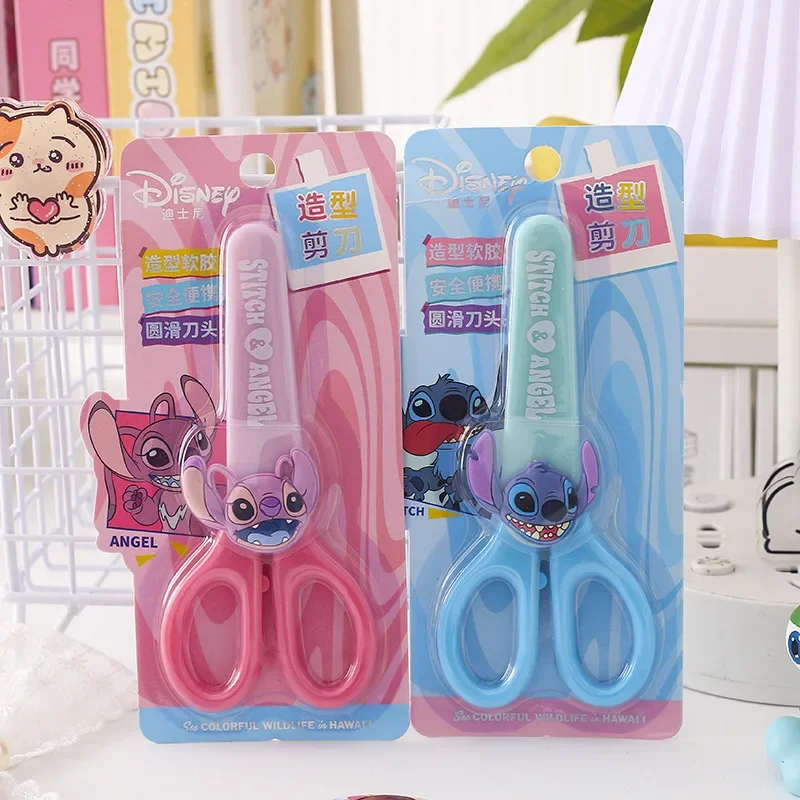 Disney Stitch Craft Scissors para crianças, Lição de arte bonito dos desenhos animados usando papel cortado, Forma de personagens de desenhos animados