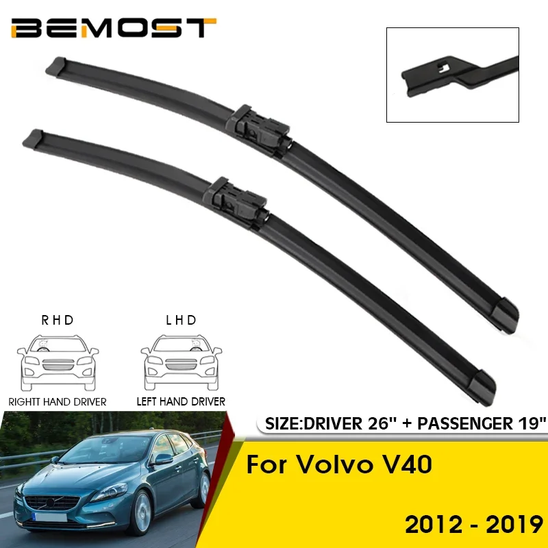 Car Wiper Blades For Volvo V40 2012-2019 Windshield Windscreen Front Window Blades 26\