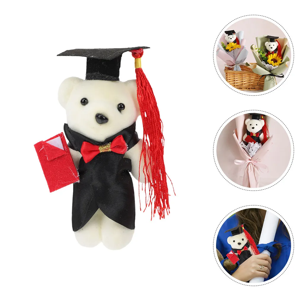 

6Pcs Class of 2025 Graduation Bear Keepsakes Soft Huggable Stuffed Bears for Graduation Party Favors Souvenirs Bouquet Decor