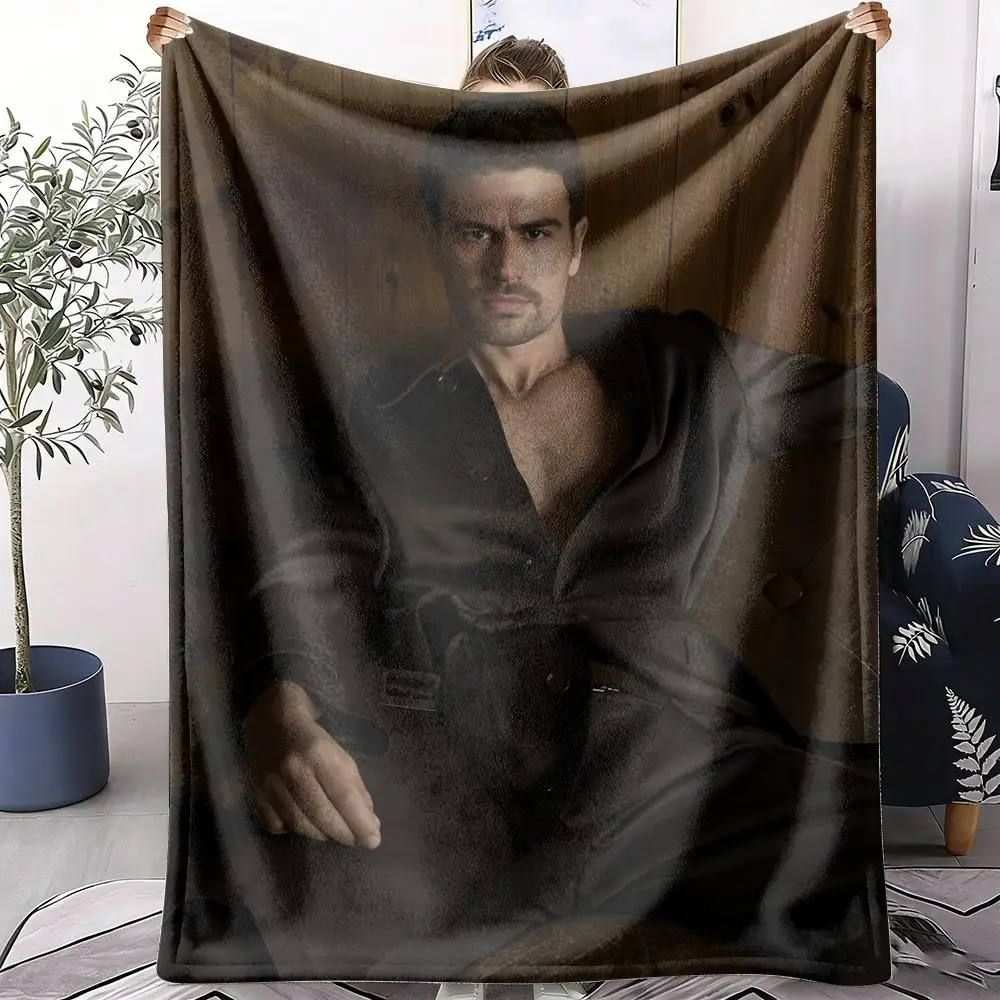 Theo J-James Throw Soft Flannel Throw Summer Blanket Lightweight Cozy Nap Blanket for Sofa Bed Travel