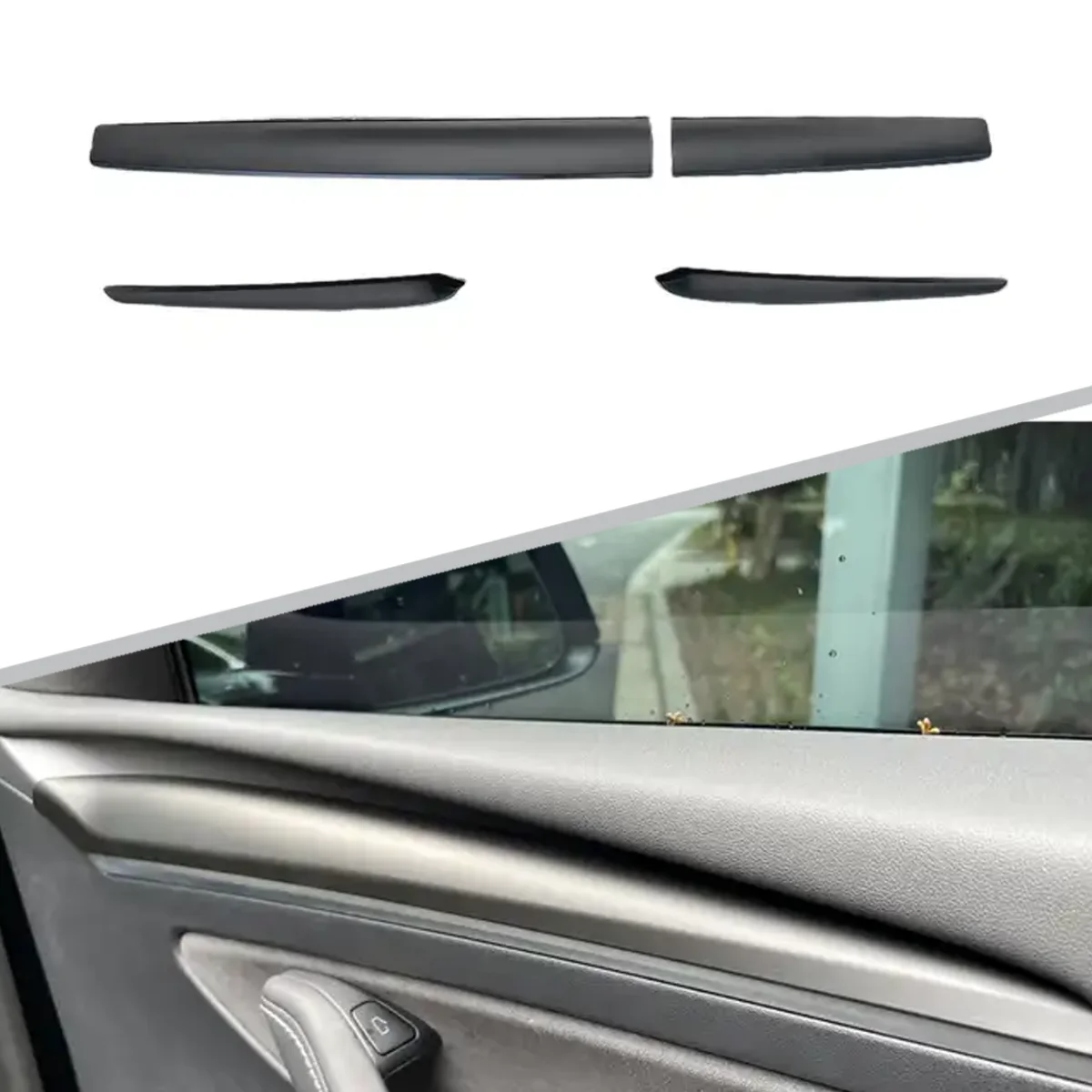 Manufactured High Quality Matte Black Central Trim Front Door Trim For Tesla Model Y