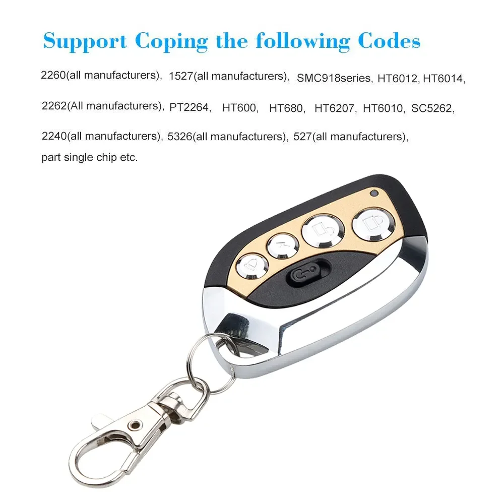 Duplikator Remote Control Universal 433MHz untuk Pintu Garasi/Tirai Listrik - Klon Keyfob Logam