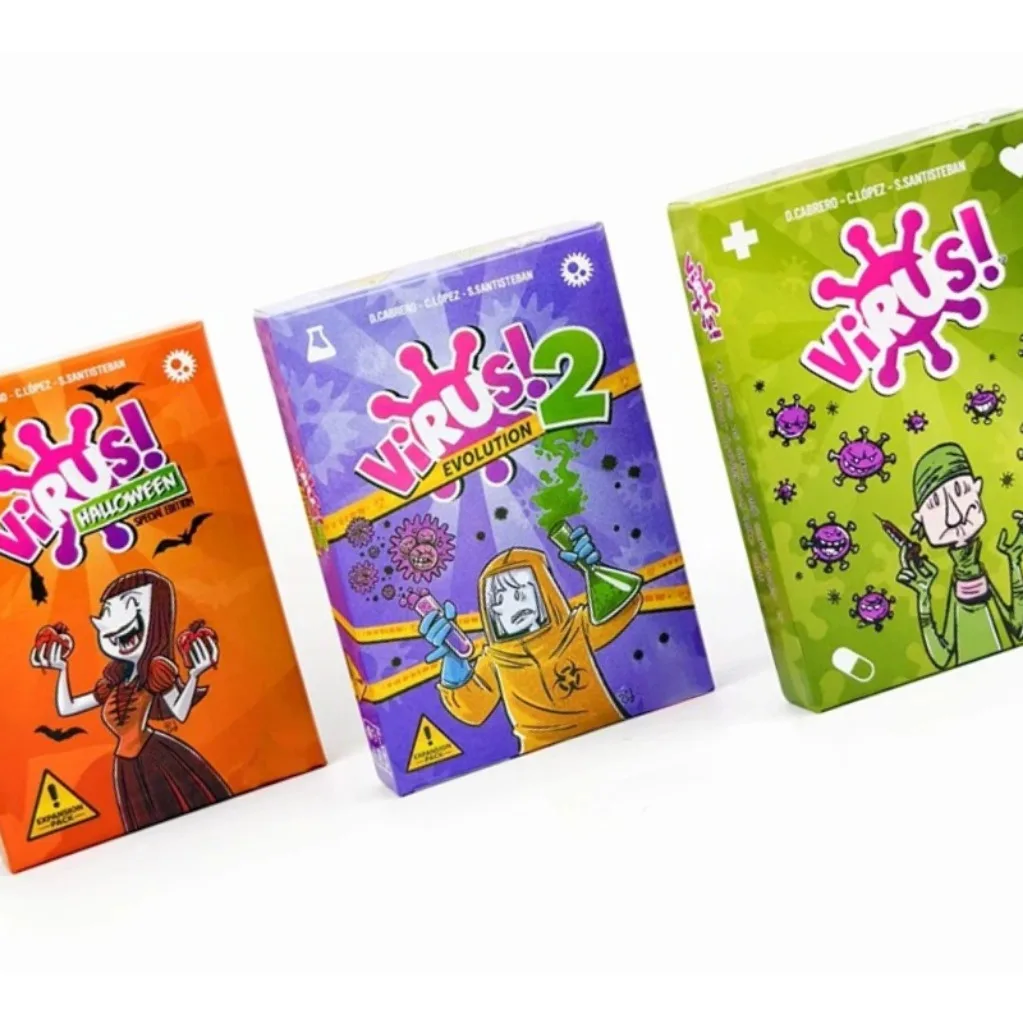 

Настольная игра 2026 Virus 1 2 3: Непревзойденная заразительно увлекательная игра для семейных вечеринок на испанском и английском языках