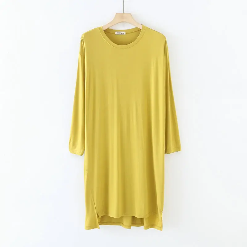 Loose Big Size Nightwear Dress For Women New Long Sleeve Spring Summer Nightgowns Female Modal Comfortable Sleepwear Nightdress