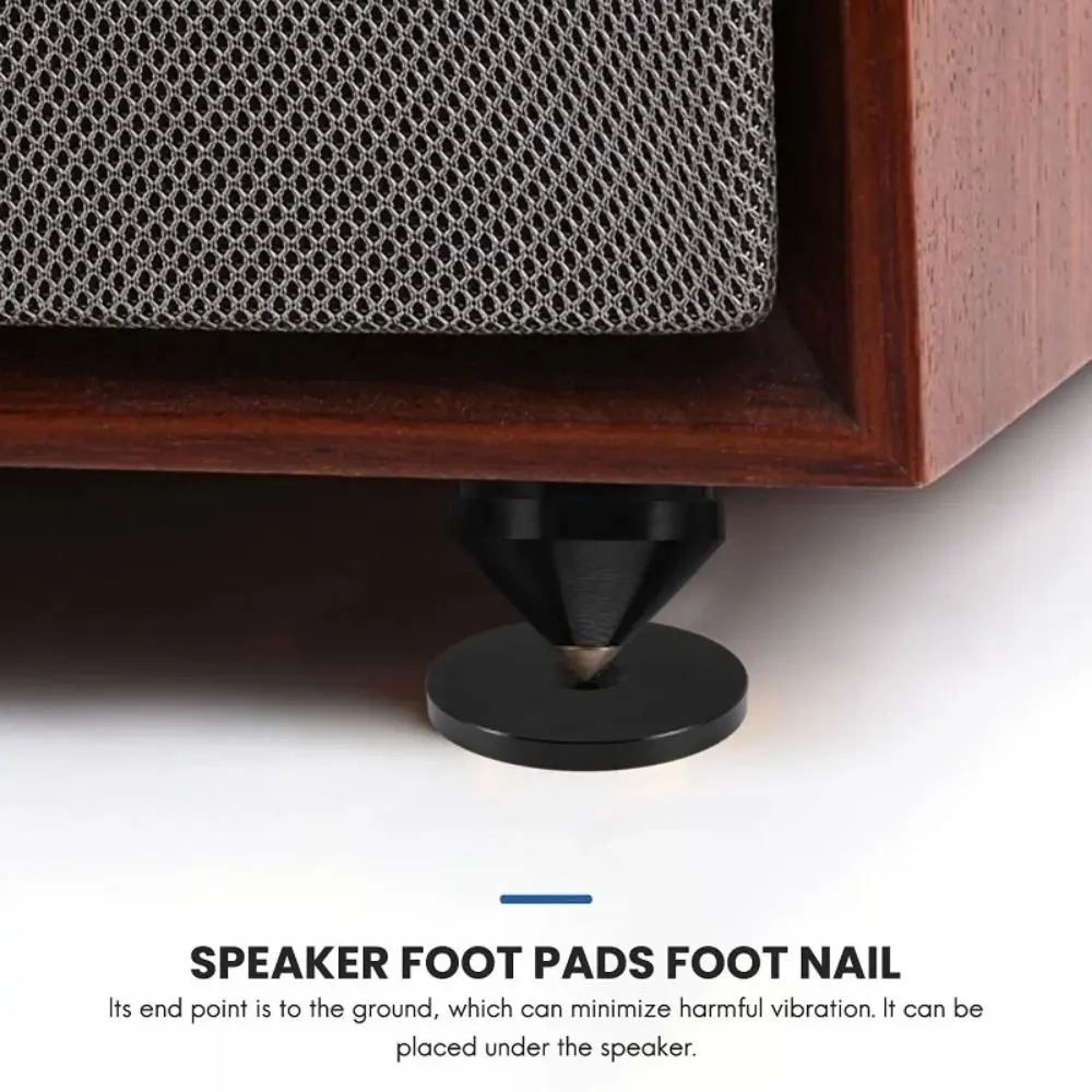 Aluminium Alloy Metal Audio Speaker Feet Pad Disc Player Shock Absorber Bookshelf Pads Spikes Cone Floor Foot Nail