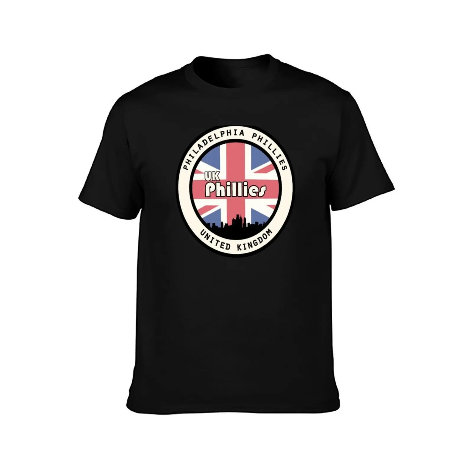Philly UK T-Shirt, Summer Casual Cotton Tee, Oversized Streetwear Tops, Vintage Graphic Print, Loose Fit Short Sleeve