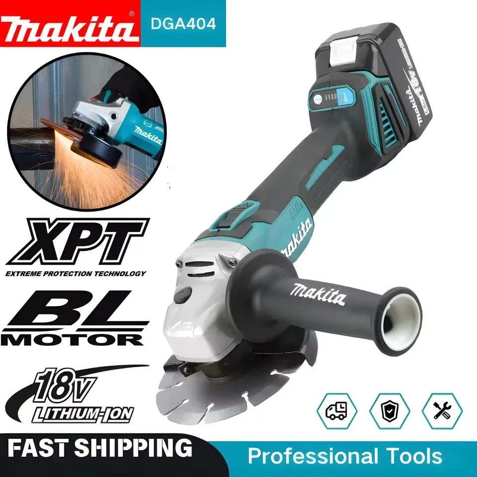 Makita DGA404 125mm Brushless Cordless Angle Grinder Handheld Power Tool For Metal Rust Clearing And Concrete Surface Grinding