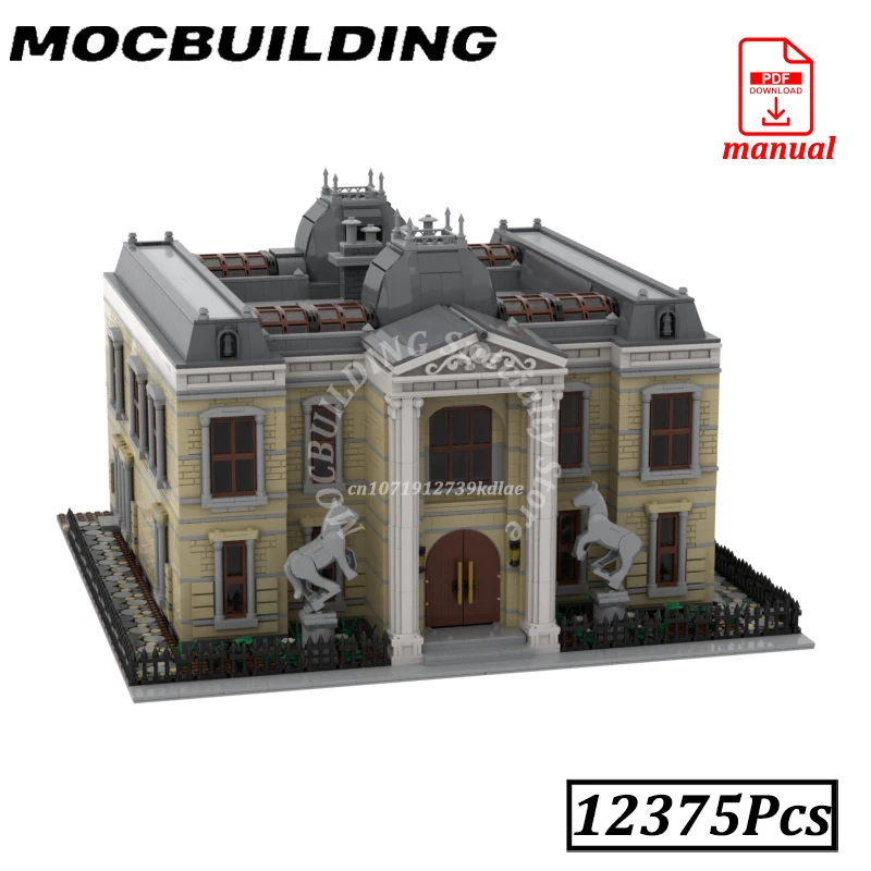 

Модель виллы, городской пейзаж, строительные блоки MOC, большой особняк, кирпичные конструкторы, игрушки для мальчиков и девочек, подарок