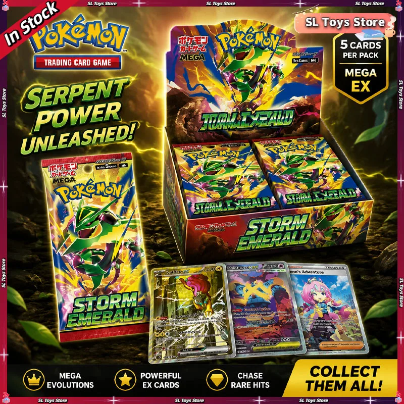 In Stock Pokemon Card PTCG Japanese Version M6 Emerald Storm Cracking Seat MEGA Expansion Pack Collection Card Toy Gift