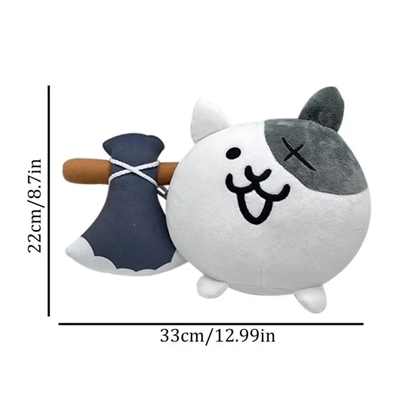 New The Battle Cats Plush Toy Kawaii Axe Battle Cat Doll plush Pillow Boys Girls Soft Stuffed Toys Kids Birthday Gift