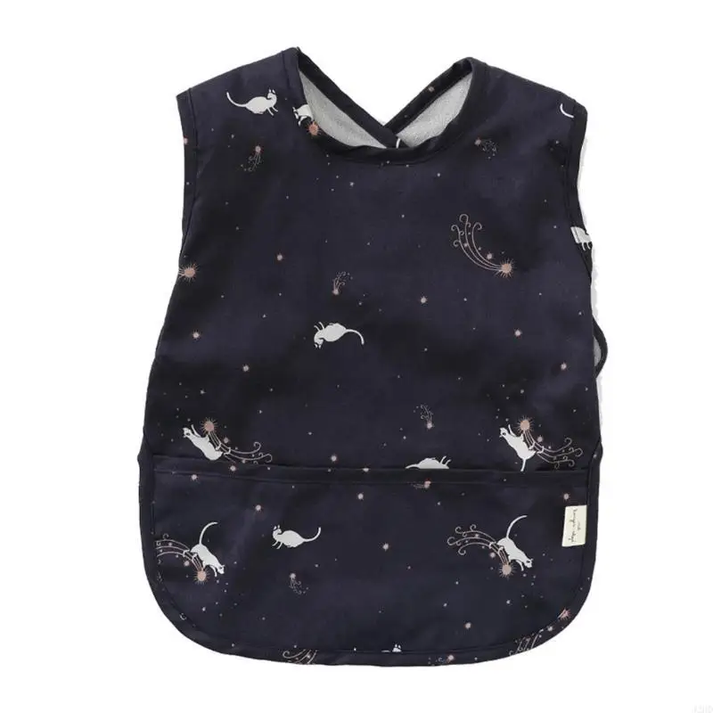 

J2HD Baby Drool Bib Burp Cloth with Pocket Bag Sleeveless Waterproof Feeding Cloth