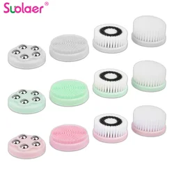 4PCS Replacement Brush Heads Facial Ultrasonic Cleansing Brush Head Massager Cleaner Face Deep Wash Pore Care Brush Heads