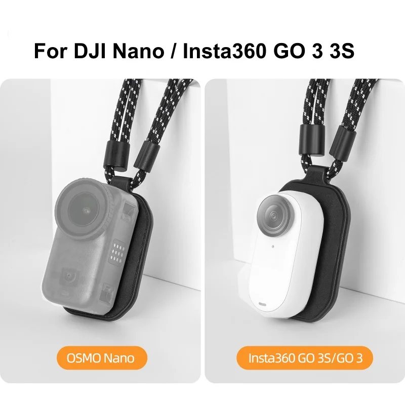 Magnetic Mount Stand with Lanyard for DJI OSMO Nano/Insta360 GO 3S/GO 3/ DJI MIC Neck Strap Action Camera Accessories