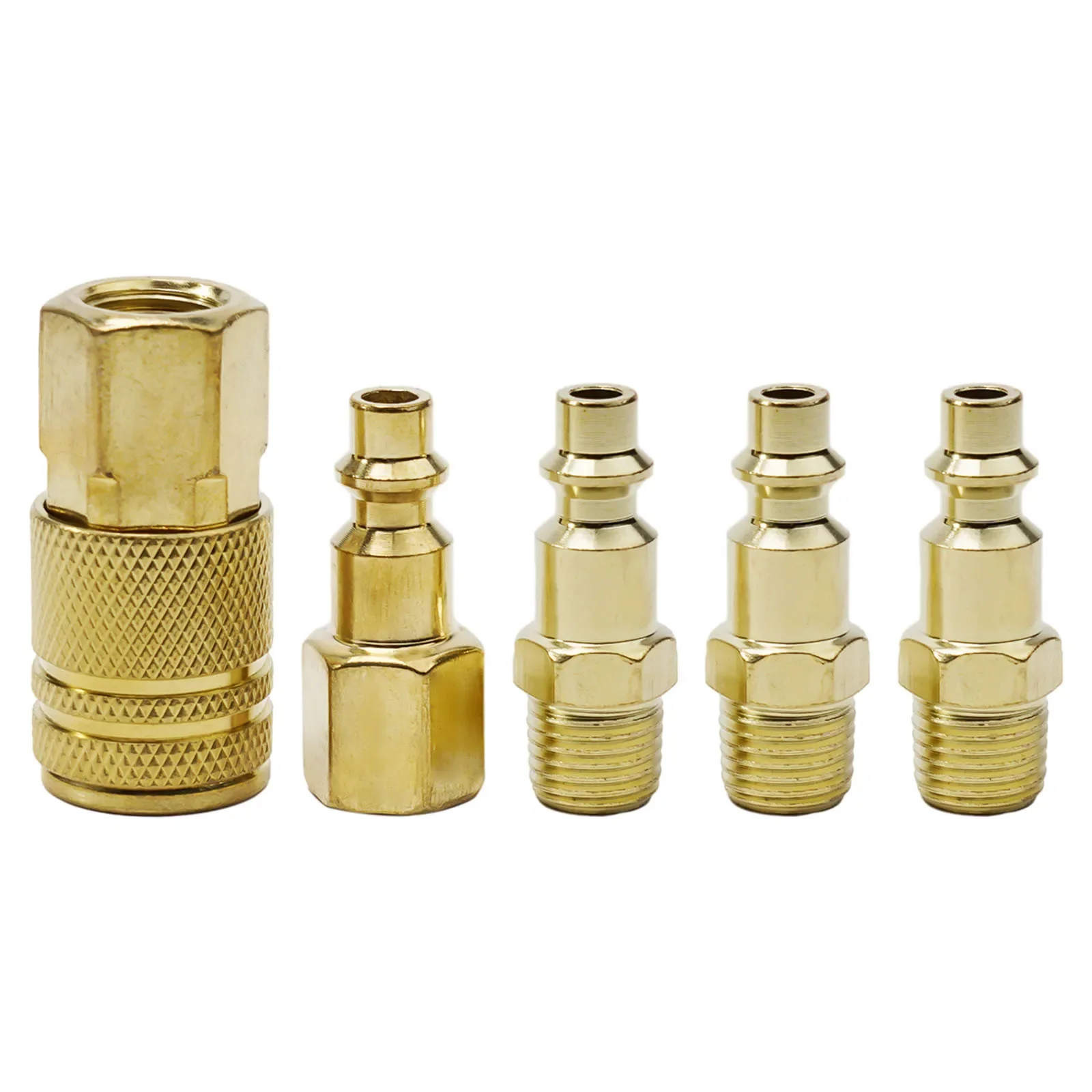 

Connector Quick Coupler Set 5PCS Brass Golden High Quality 1/4" NPT 1/4" NPT Female 1/4" NPT Male Brand New