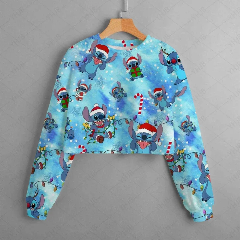 عارضة جديدة الخريف ديزني عيد الميلاد ملابس الأطفال طباعة الفتيات قصيرة هوديي سترة غرزة مريحة ولطيفة أعلى